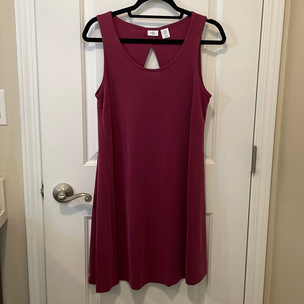 Sleeveless purple dress